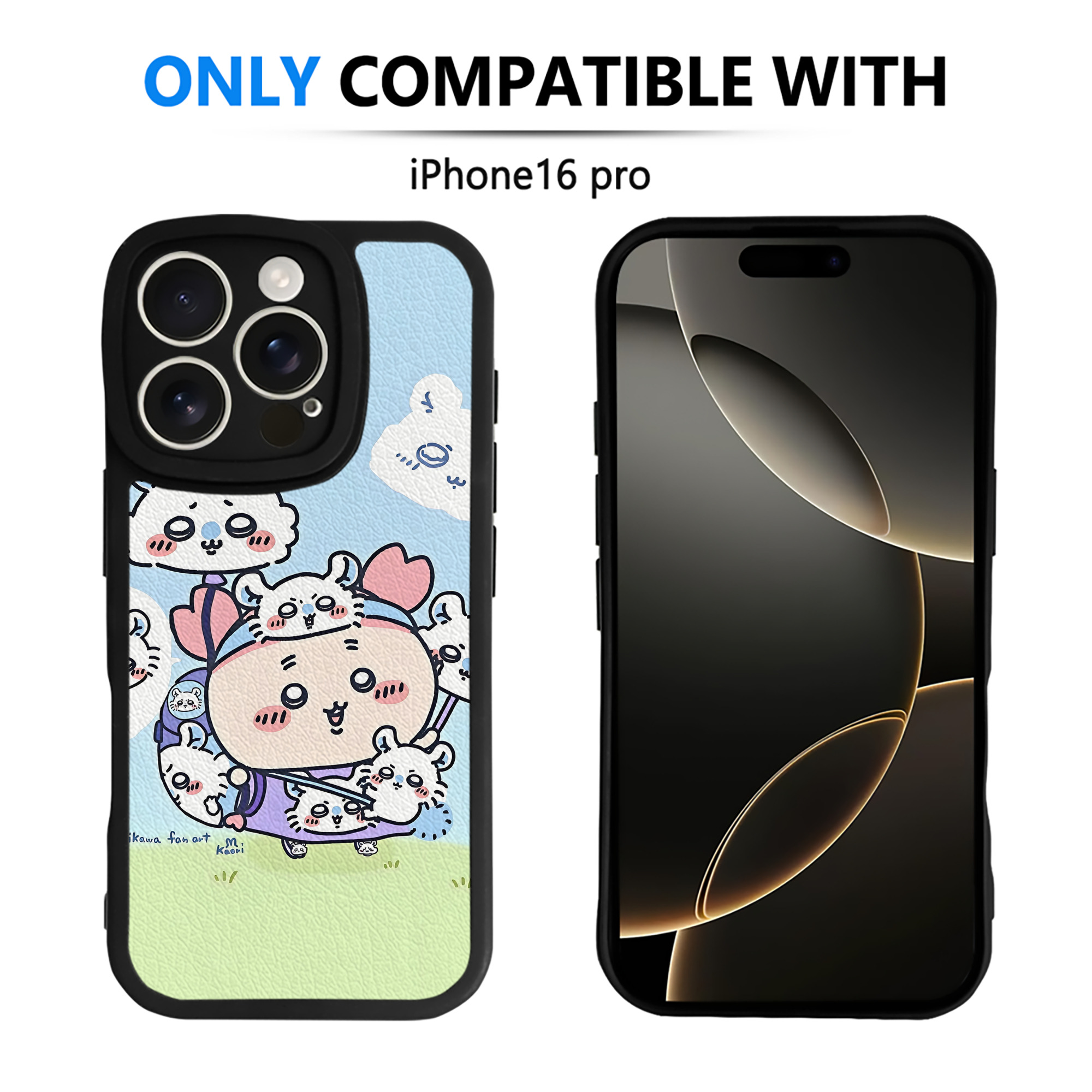 （画像用） ちいかわ Chii-kawa 【iPhone 16シリーズ対応】シリコンスマホケース（レザー調） 材質：シリコン